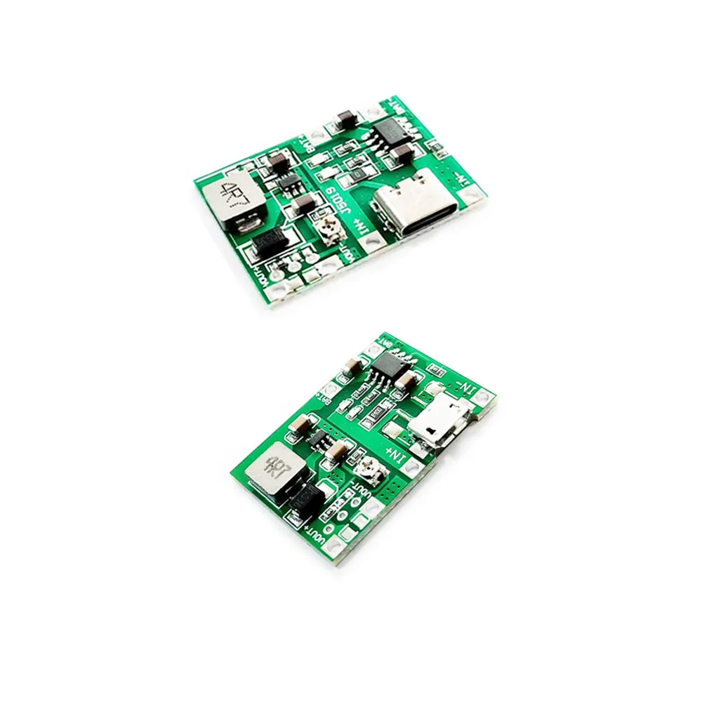 1PCS 3.7V 9V 5V 2A Adjustable Step Up 18650 Lithium Battery Charging Discharge Integrated Module TYPE C USB Micro USB