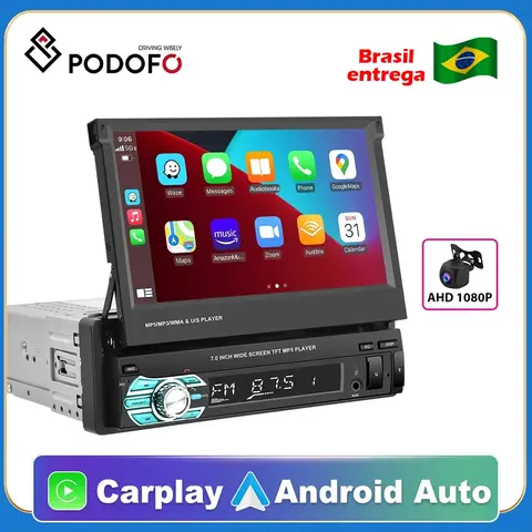 7 inch Android Car Radio with Retractable Screen podofo
