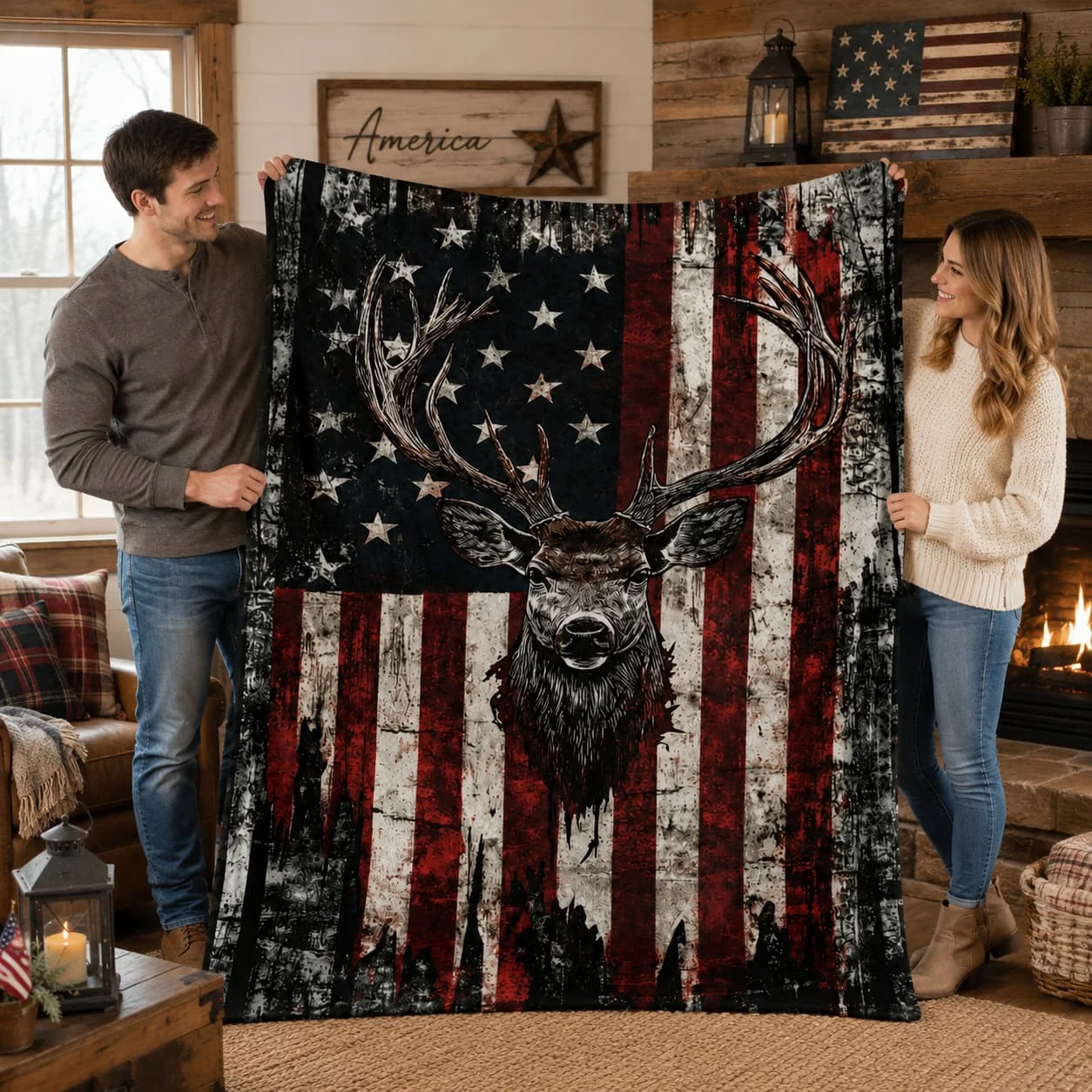 1pc New Deer Pattern Flannel Blanket, Ideal Gift for Friends and Family, Warm and Comfortable, Soft and Skin-Friendly, Suitable for Sofa, Bed, Office, and Outdoor Travel