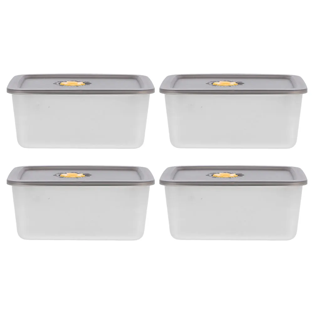

4Pcs Stainless Steel Food Storage Containers Leakproof Silicone Seal Portable Food Prep Containers for Outdoor Kitchen Fridge