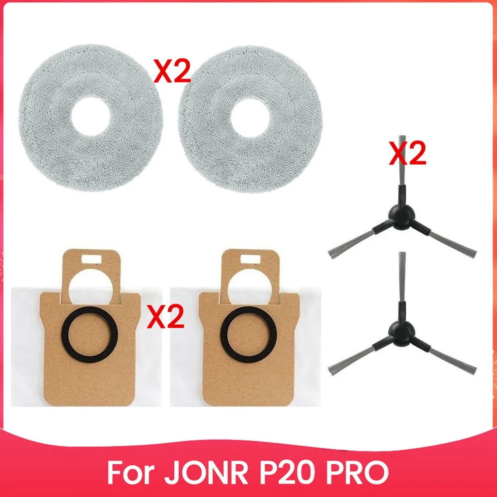 

A010 For JONR P20 PRO Robot Vacuum Parts Side Brush Mop Cloth Dust Bags Accessories Kit