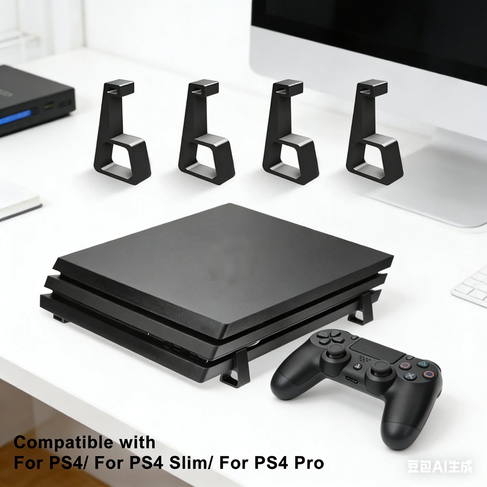 Suporte de resfriamento para ps4, base compacta em abs, suporte plano para console de jogos, base de dissipação de calor para desempenho ideal do console ﻿