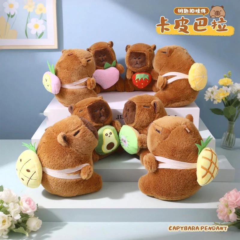 

Kawaii Capibala Pendant Plush Doll Dolphin Toy Bag Stuff Pendant Birthday Christmas gift Schoolbag Kids Doll Gift Plush Keychain