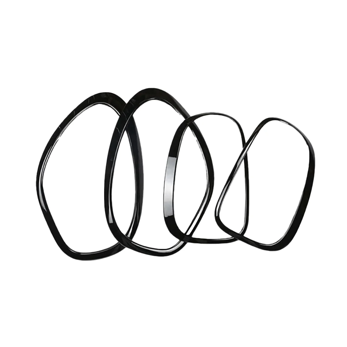 4 Pack for MINI Cooper Countryman R60 2011-2016 Front and Rear Headlight Frame Ring Cover Trim Car Styling Accessories