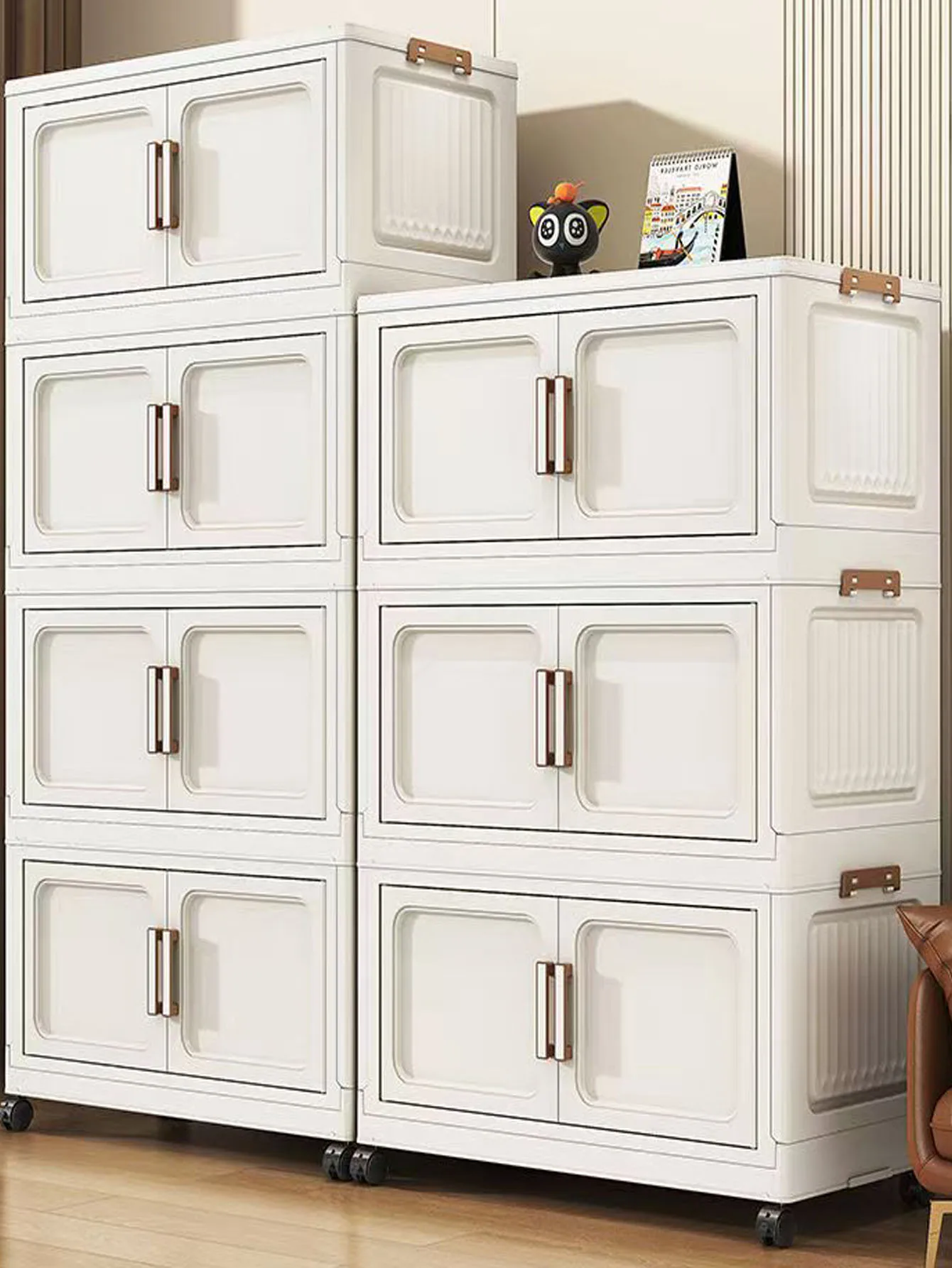 New Multi layer Drawer style Storage Cabinet with Wheel Storage Cabinet Sorting Box Box Plastic Toy Cabinet Bed X Head Cabine view 2