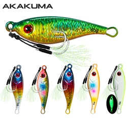 6Pcs Jig Slow Clamp 3D Eyes Fishing Lure Metal Jigging Casting Bait With Double Assist Hooks Luminous Lure For Outdoor Fishing