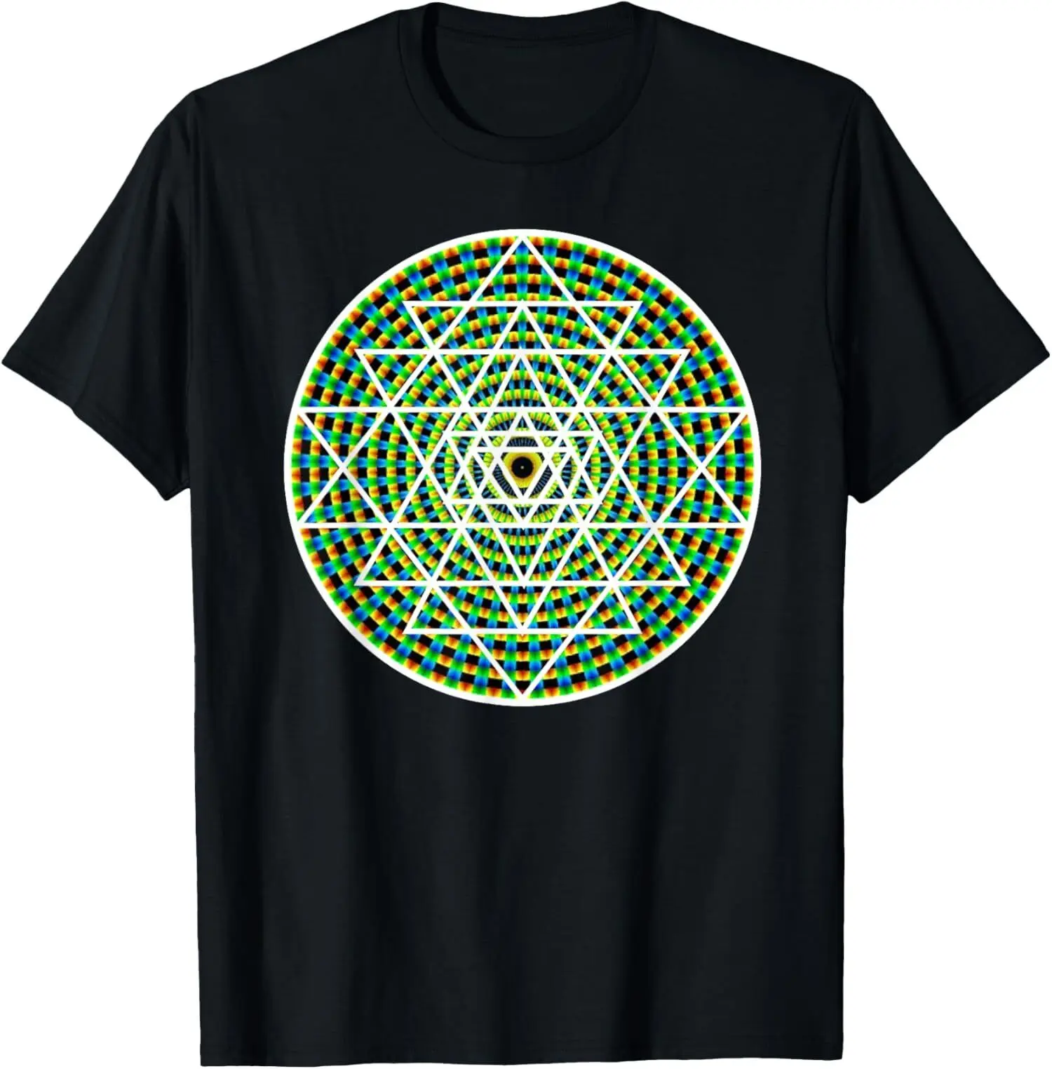 NEW LIMITED Sri Yantra Sacred Geometry Mandala Design Tee T-Shirt S-3XL