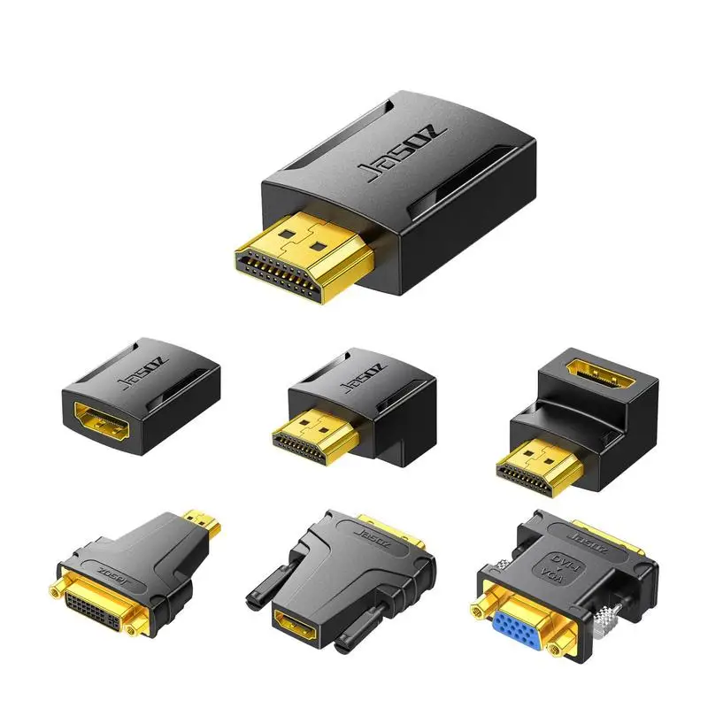 HDMI-Compatible to DVI VGA Adapter Gold Plated Converter Adapter Plug Play High Definition Video Transmission Cable Extender