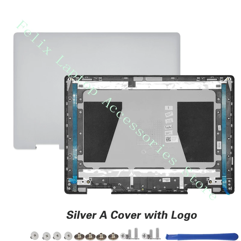 New For Dell Inspiron 14 MF 5481 5482 2 in 1 LCD Back Cover Bezel Palmrest Bottom Case Laptop Housing Cover 01K3JR 041KVJ 0637YH