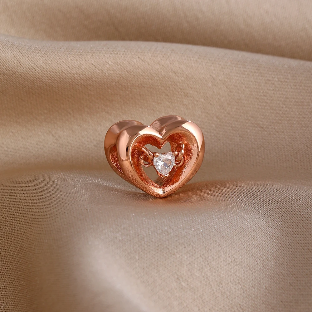 New 925 Silver Rose Gold, Shell, Butterfly, Bell, Heart shaped Bead Pendant Fit Original Bracelet DIY Exquisite Jewelry - view 4
