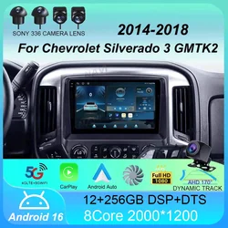 Android 16 Car Radio Carplay Auto Multimedia For Chevrolet Silverado 3 GMTK2 2014 2015 2016 2017 2018 Autoradio Stereo Head Unit