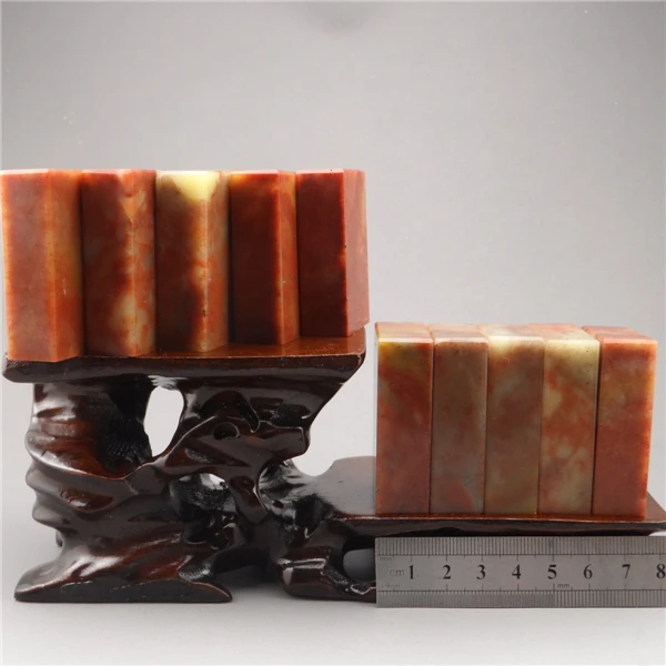 Uncarved,Rectangle Natural Traditional Chinese Stamp for Painting Calligraphy Shoushan Stone Cuting Materials 1.5*3cm