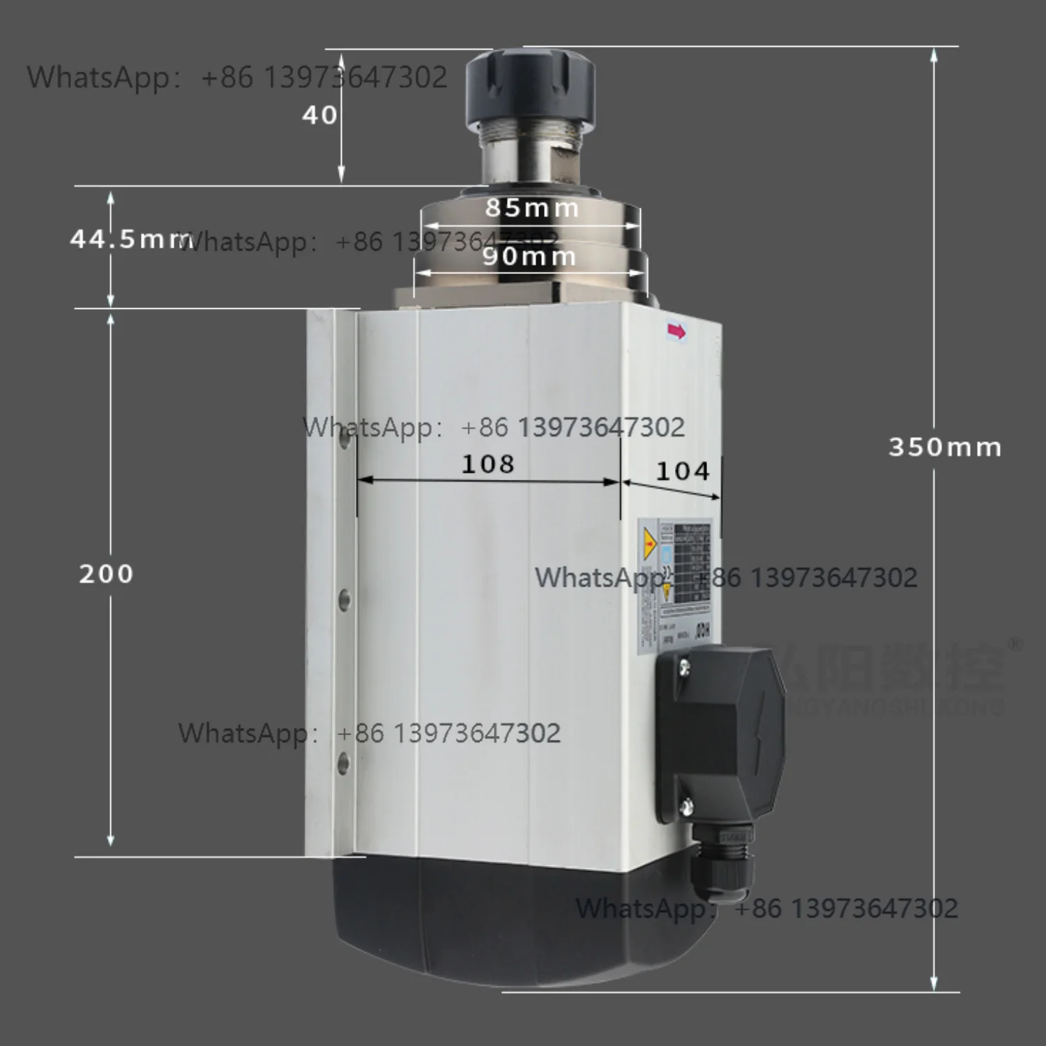 Air Cooled Milling Spindle Motor 6kw 220V/ 380V ER32 Machine Tool Spindle for Cnc Router