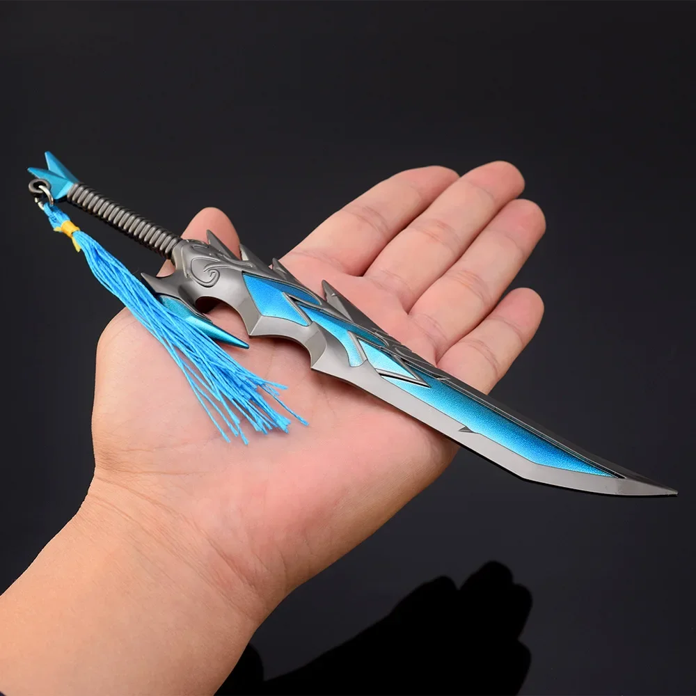 21CM World of Warcraft Undefeated Will Sword Full Metal Craft Weapon Model One Handed Katana American Games Peripherals Toys Boy