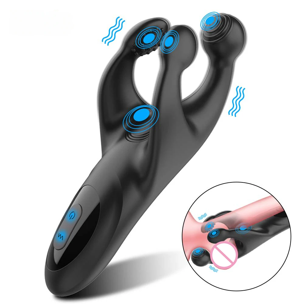 

Penis Delay Trainer Exerciser Glans Stimulater Massager Mens Vibrator Male Masturbator Equipment Sex Toys Adult Goods For Men