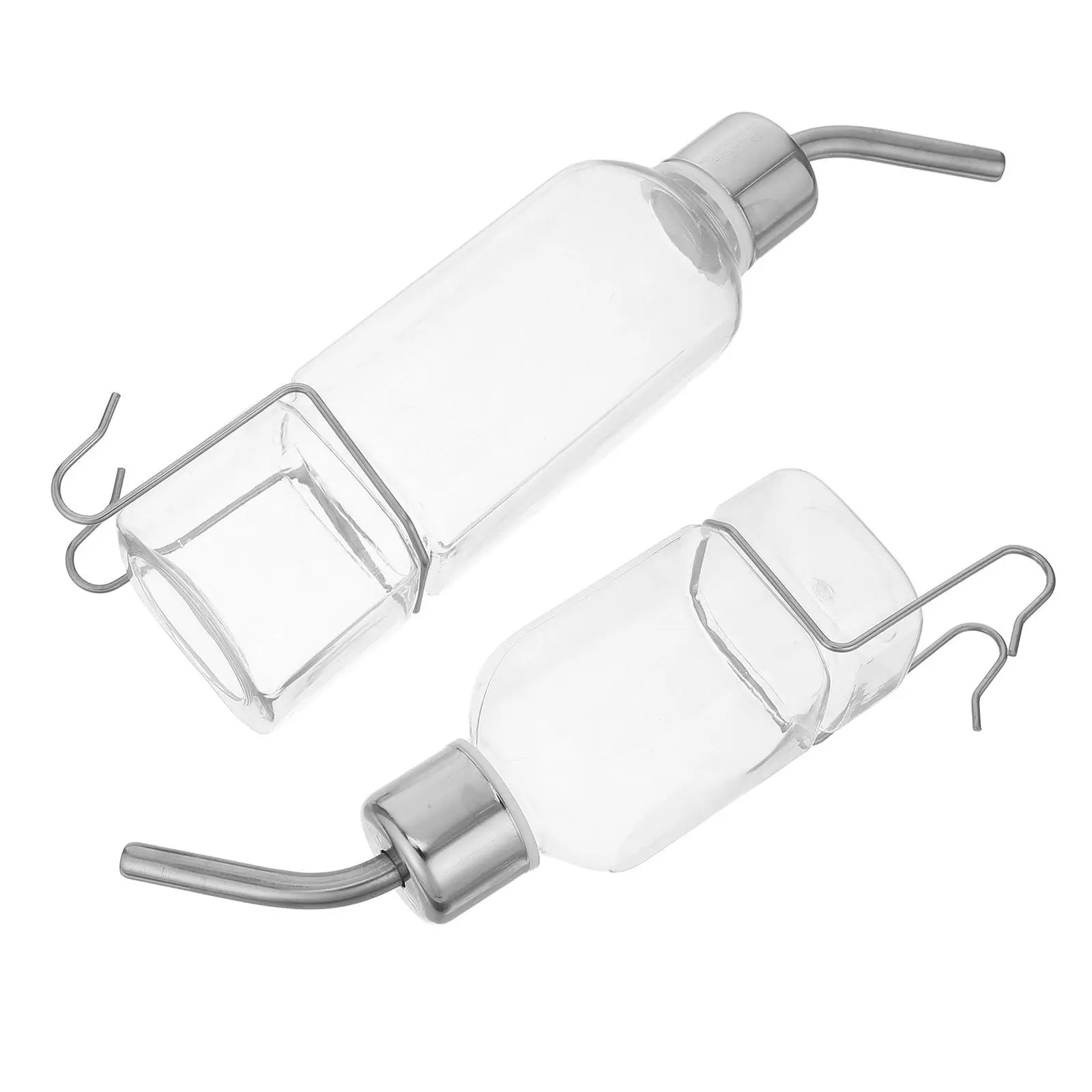 2Pcs Pet Water Dispenser Cage Hanging Small Animal Water Bottle No Leak Guinea Pig Rabbit Ferret Chinchilla Rat Hedgehog