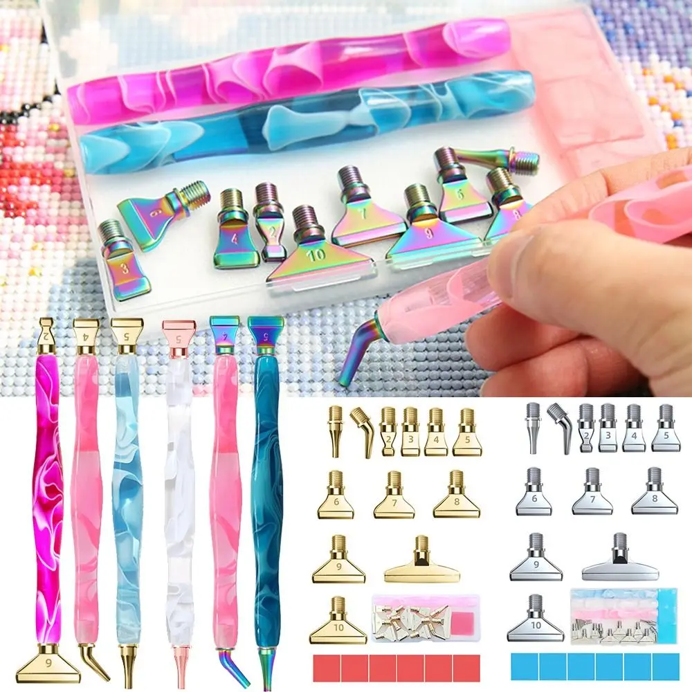 

5d Glitter Diamond Cross Stitch Diamond Painting Pen Diamond Painting Accessories Point Drill Pens Resin Pen
