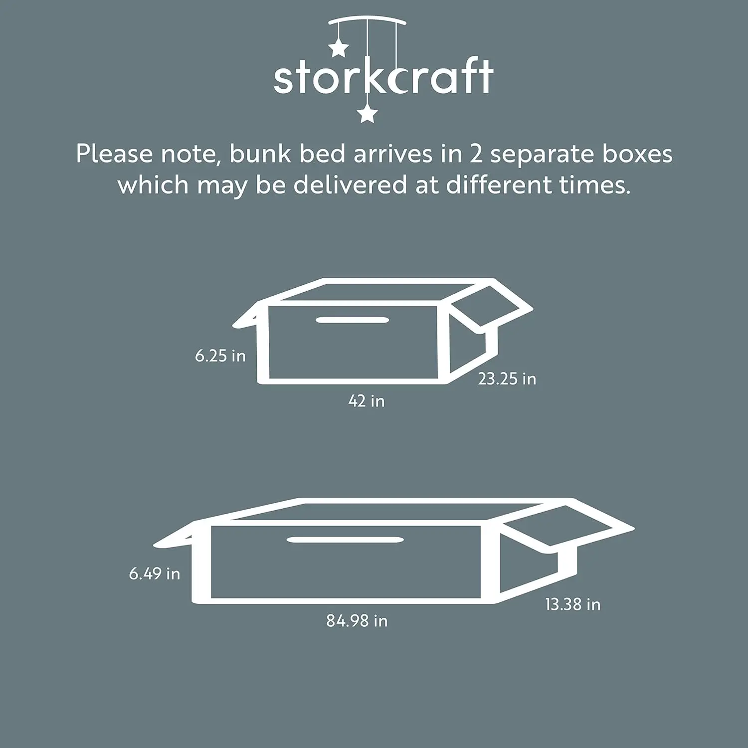 Storkcraft Long Horn Twin-Over-Twin Bunk Bed (Espresso) - Greenguard Gold Certified, Converts To 2 Individual Twin Beds, Wood