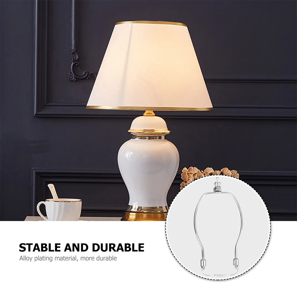 

2Pcs Lamp Harp Metal Lamp Shade Harp Holder Stable Durable Bracket for Table Floor Lamps Crystal Lighting Accessories