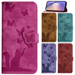 3D Cat Wallet Flip Case for Coque iPhone 17 15 14 13 12 11 16 Pro Max X XR 7 8 Plus SE 16E Cases Leather Phone Back Cover Women