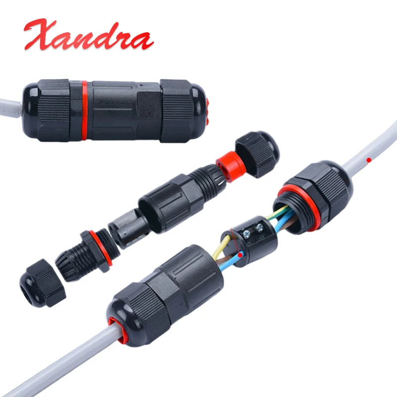IP68 2 Way Waterproof Outdoor Cable Connector 2Pin 3 Pin Terminal Wire Connectors 230V 250V for Electrical Light Junction Box