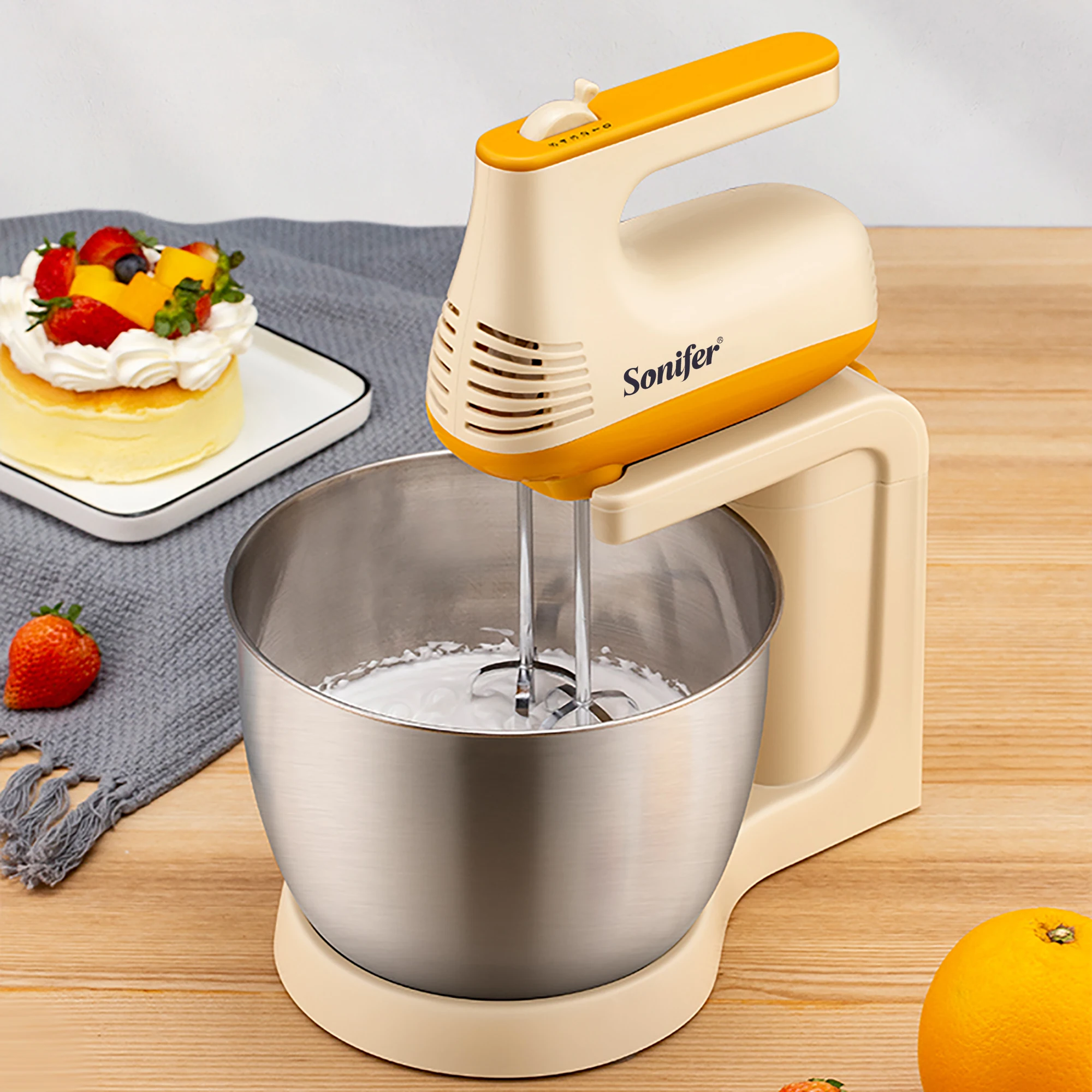 Sonifer 3.5L mikser na stojaku pomoc kuchenna Blender do żywności Cream Whisk ciasto miksery z misą ze stali nierdzewnej Chef Machine Charm