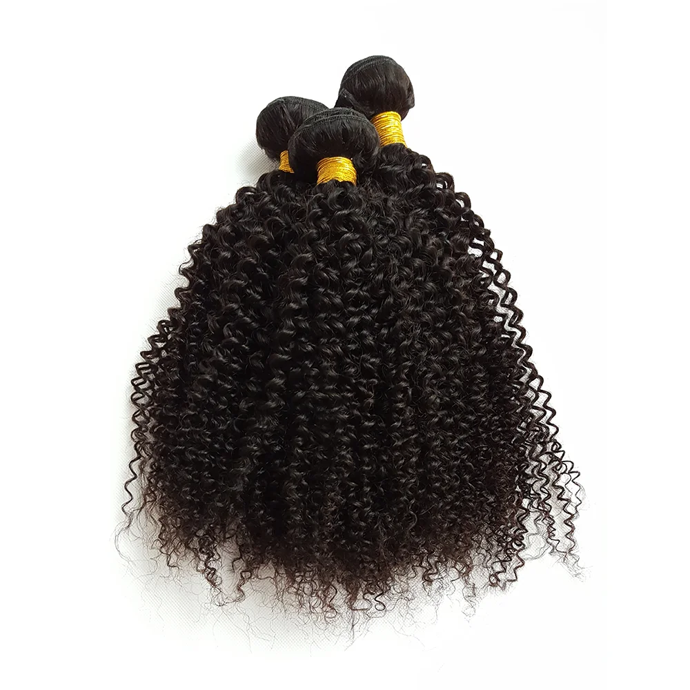 Brazilian Hair Afro Kinky Curly Hair Bundles Human Hair Weave Bundles 30 Inch Hair Bundles Can Made To Wig Non Remy