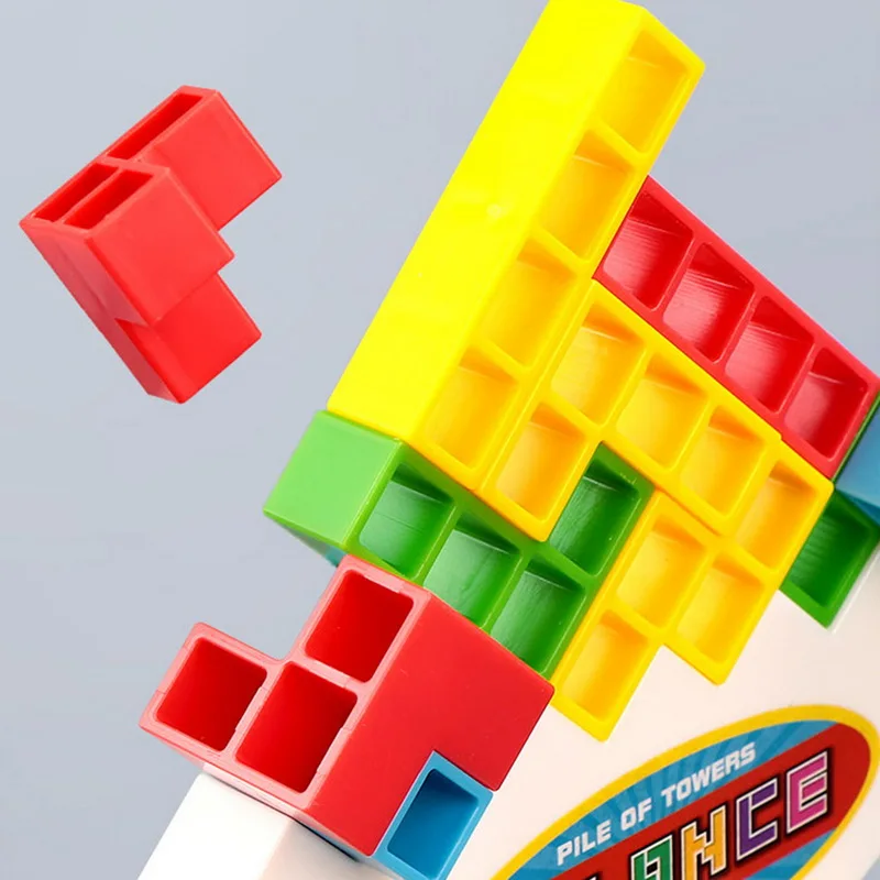 Tetra Tower Game blocchi di costruzione russi impilabili giocattoli muslimbalance Tower Puzzle gioco da tavolo bambini assemblaggio fai da te puzzle russo