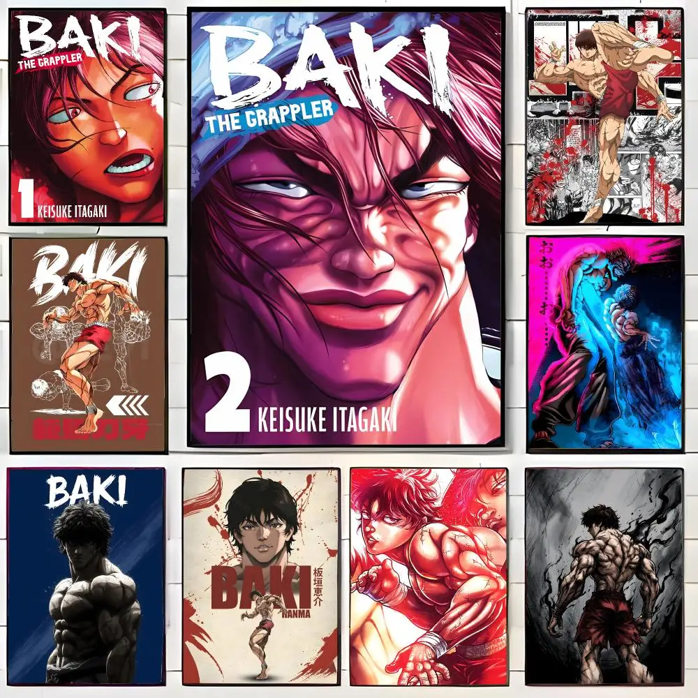Intense Martial Arts Anime B-BAKI Poster Wall Art Print Decorative Mural Home Decor Gift Unframed