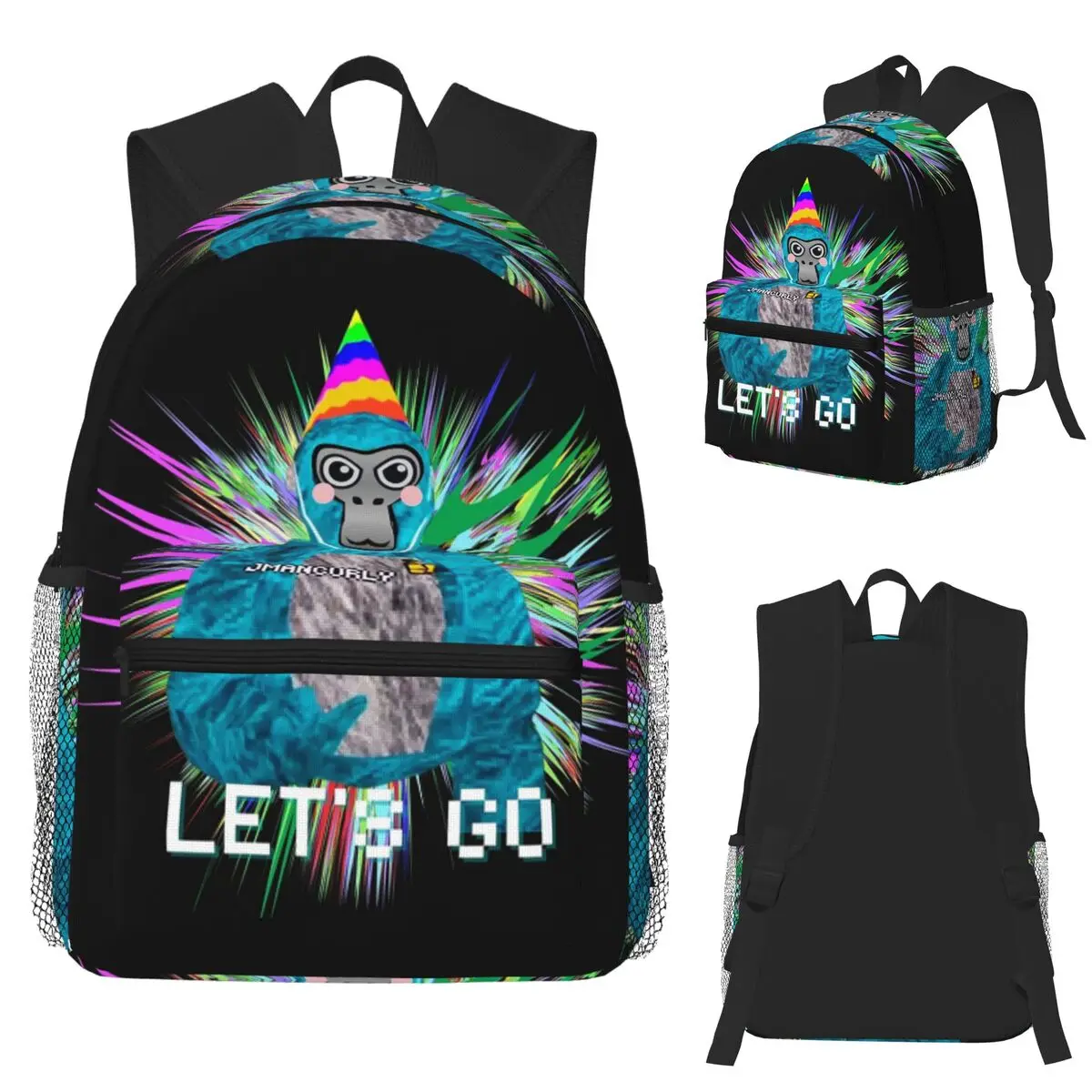 

Jmancurly Gorilla Tag Student Backpack School Bag Hiking Travel Daypack for Men Women Fashion Bookbag Shoulder Bags