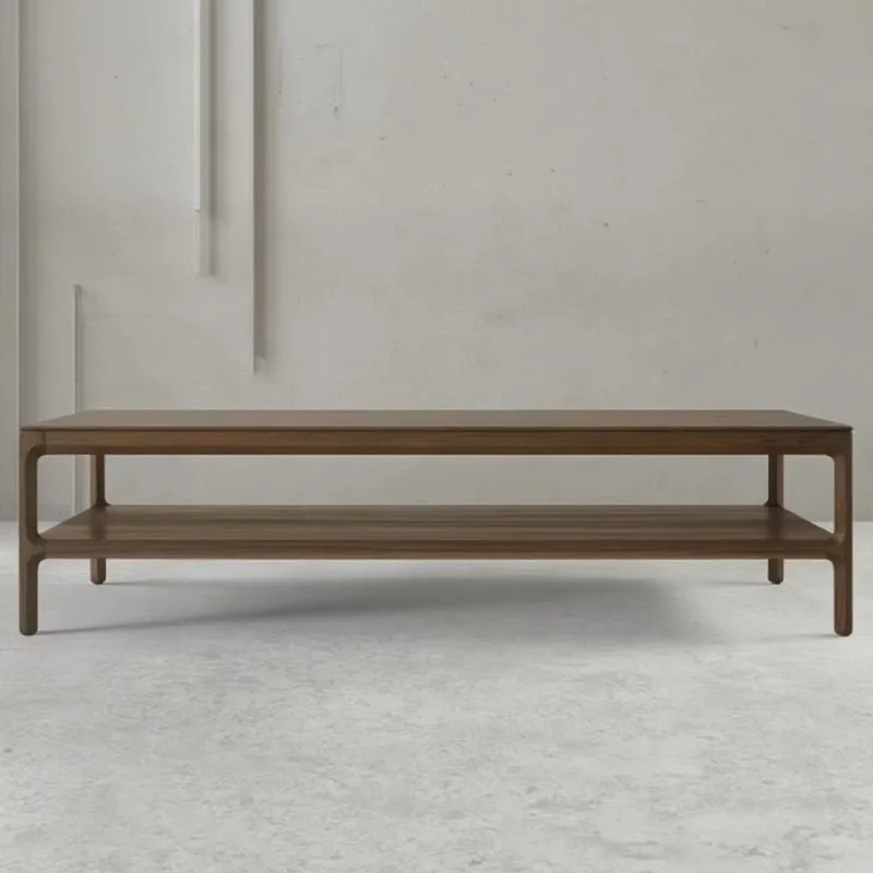 Modern luxury coffee table, American solid wood rectangular coffee table