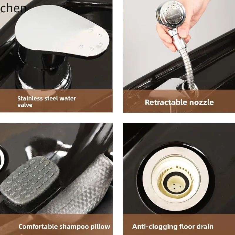 HT 인터넷 유명 고급 이발소 샴푸 베드 반쯤 눕는 미용실 헤어 살롱 전문 제조업체 직판