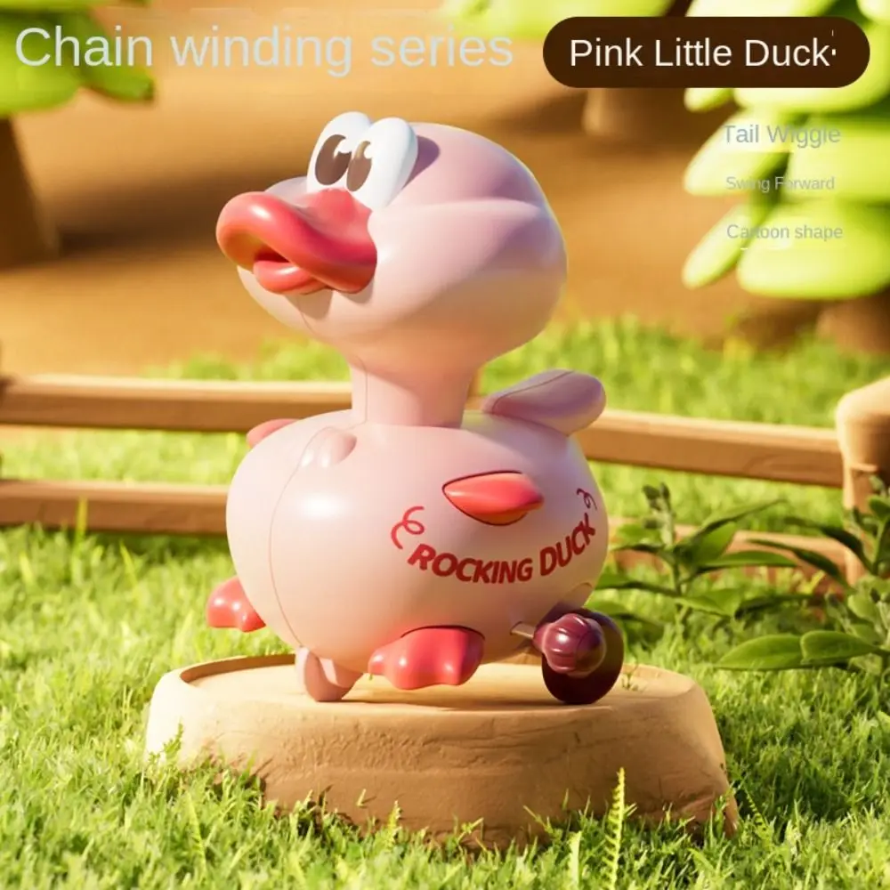 Simpatica pressa scorrevole meccanica Ritorno di auto Veicoli Walking Press e Go Cartoon Duck Sicurezza Anatra di plastica Ritorno di auto Giocattoli Regali