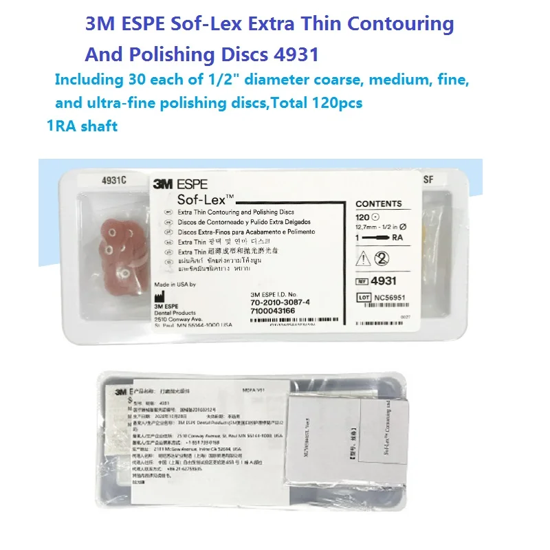 3M ESPE Dental Sof-Lex Contouring and Polishing Discs 4931 Finishing And Polishing Composite Dental Sof-Lex Polishing Dices