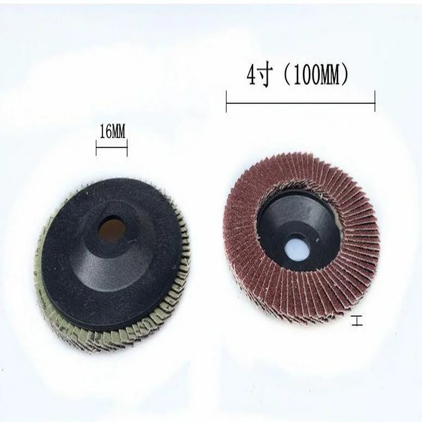 Free Shipping Of 2PCS/Set 100*16mm 60# Grit Flap Discs Wheels For Angel Grinder Steel Metal Polishing Sanding