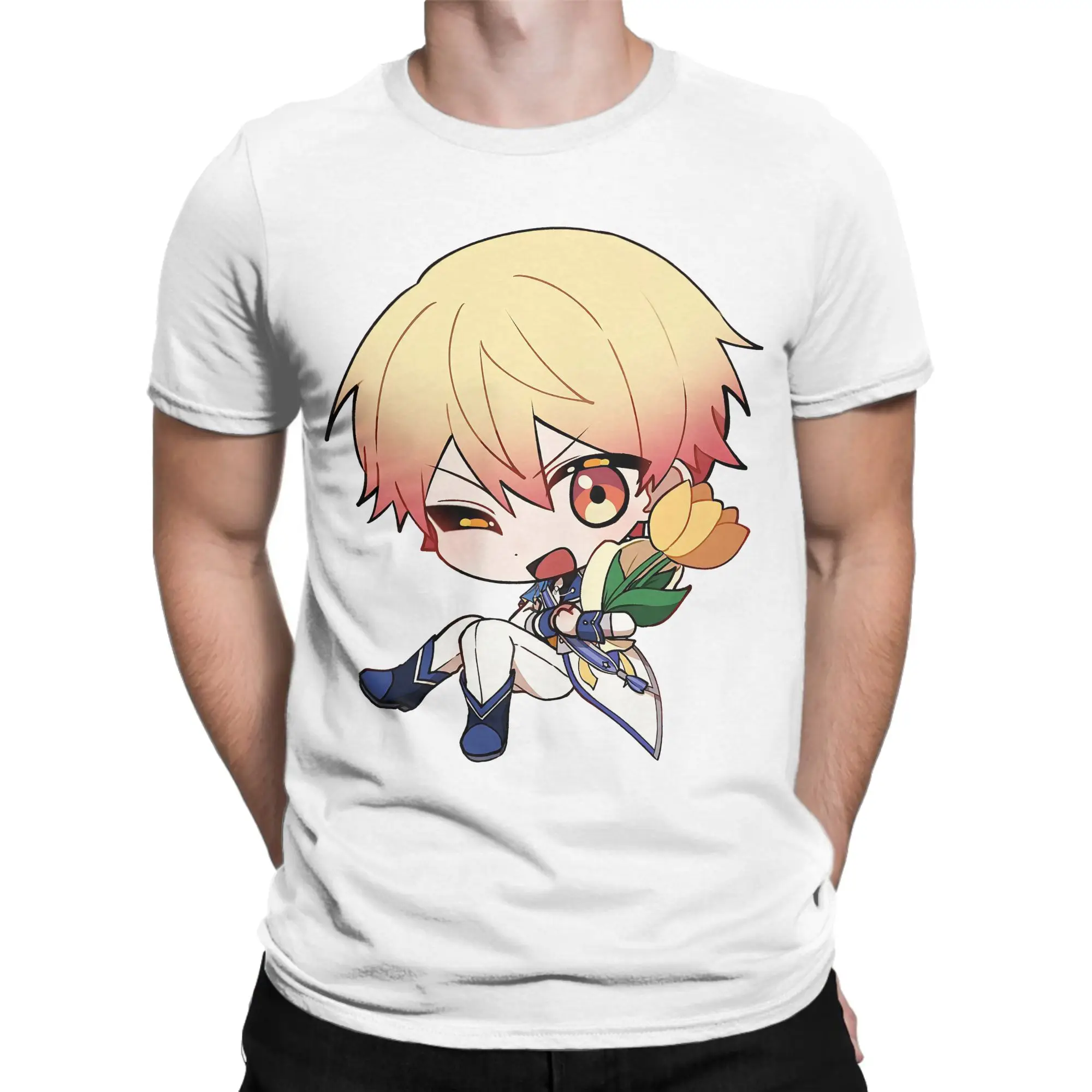 Humorous Tenma Tsukasa T-Shirt Men Women's O Neck 100% Cotton T Shirts Singer Anime Short Sleeve Tees Big Size Clothes