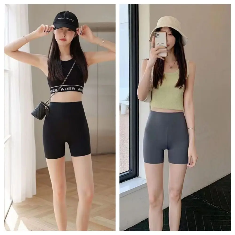 

High-waist slimming safety pants Women's summer thin section of non-slip belly lifting hip bottoming pants casual shorts