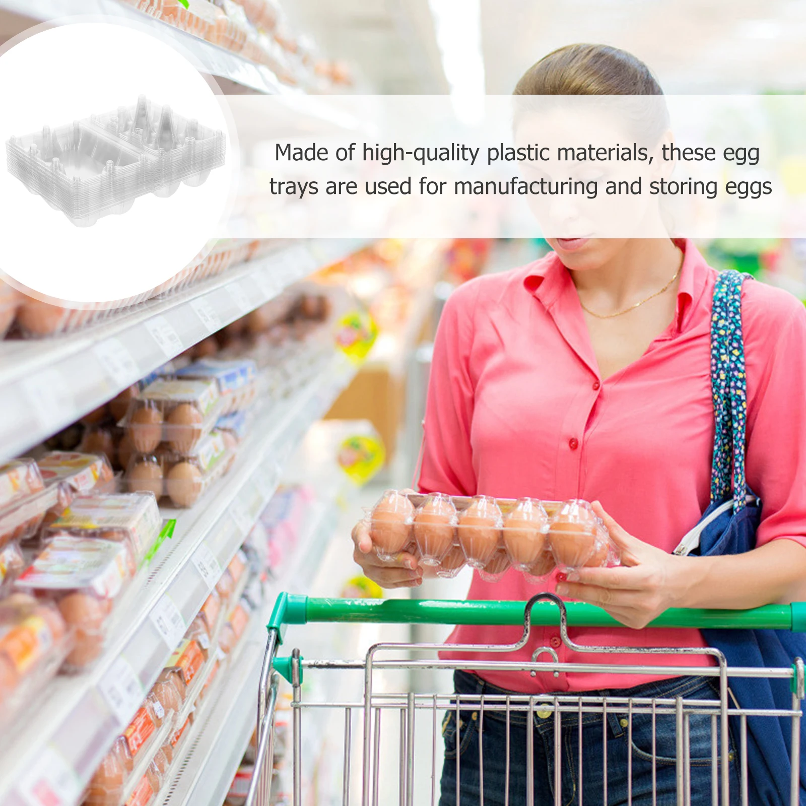 

20Pcs Egg Storage Box Plastic Transparent Fresh Keeping Holder Kitchen Organizer Prevent Collisions Durable Strong Bearing