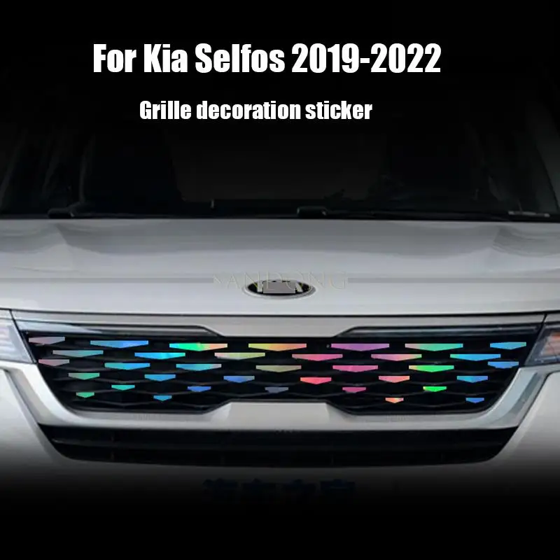 for Kia Seltos kx3 2019 2021 2022 grille exterior change color film decoration sticker modification