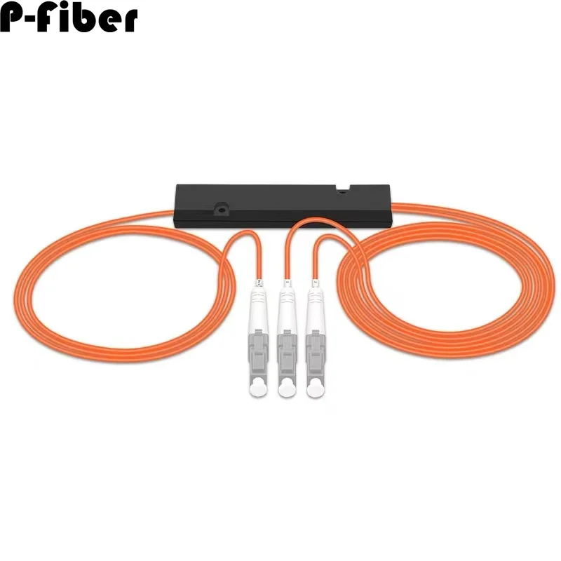 5pcs 1*2 FBT optical fiber splitter MM LC SC FC St multimode 1x2 fiber optic splitter  P-fiber