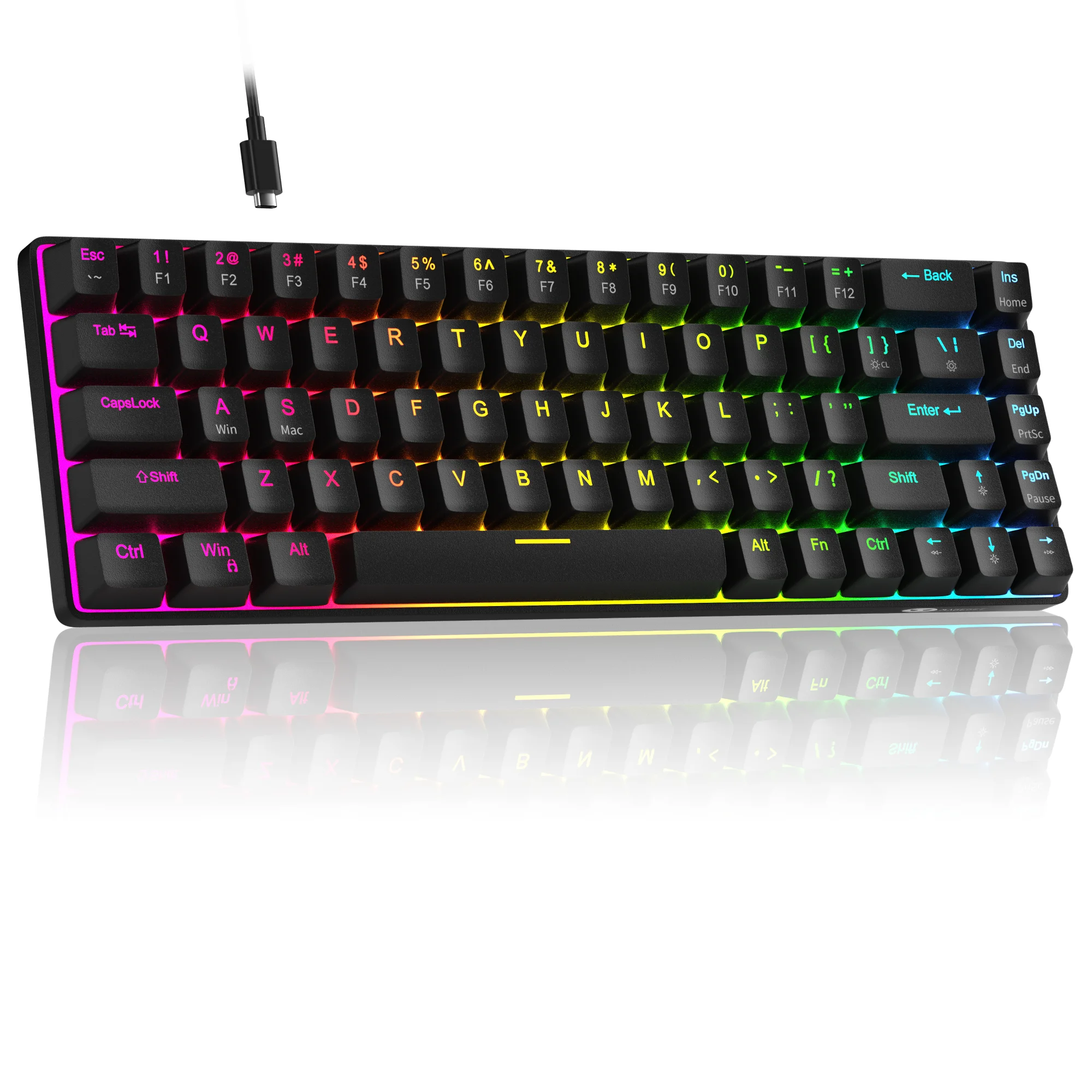 MageGee MK-BOX Wired HE Mechanical Keyboard 60% RGB Light Hot-Swap Magnetic Switch RT Function Mini Keyboard for Gamer PC Laptop