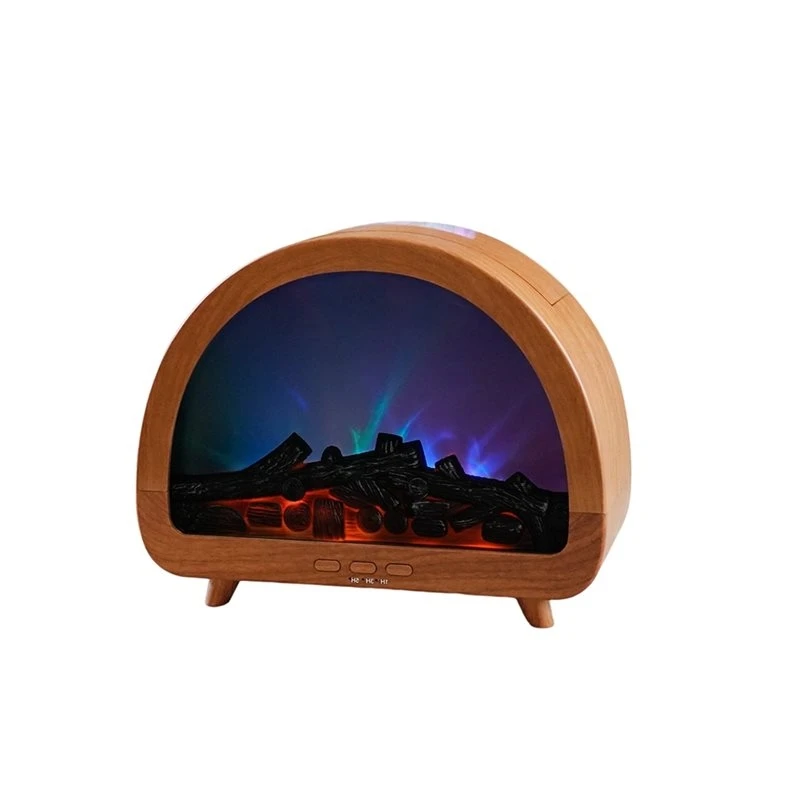 A76G-Automatic Scent Diffuser 12 Flame Lighting Effects Fireplace Diffuser Essential Oil Diffuser Humidifier