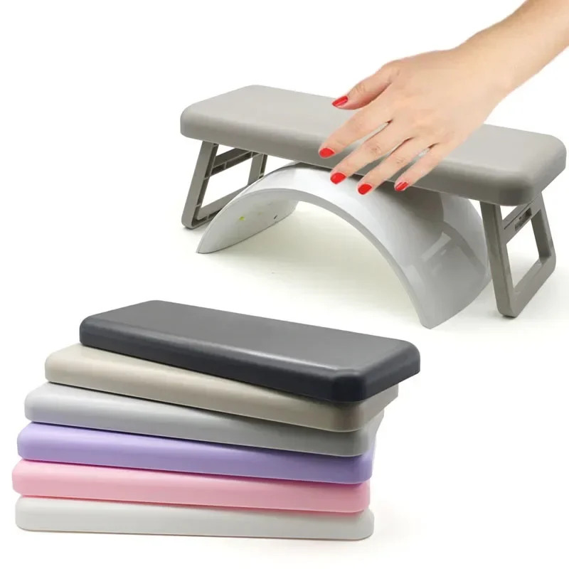 Folding Nail Hand Manicure Rest Arm Stand Pillow Cushion Holder Table Desk Armrest Sponge Support Mat Polish Tool Practice Salon