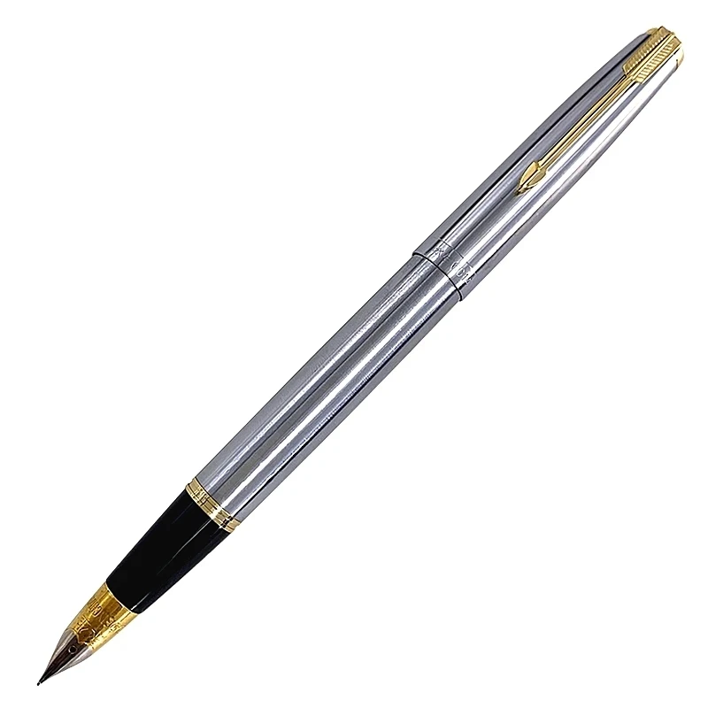 

Wingsung 601 Vacuum Filling Classic Fountain Pen High Quality Stainless Steel Barrel F0.5mm Nib Office School Writing Ink Pens