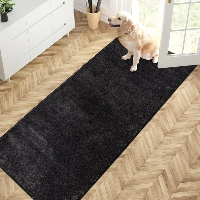 

Dirt Trapper Door Mat 31.5" X 70", Non-Slip Machine Washable Entry Rug, Shoe Scraper, Dog Doormat, Super Absorbent Welcome