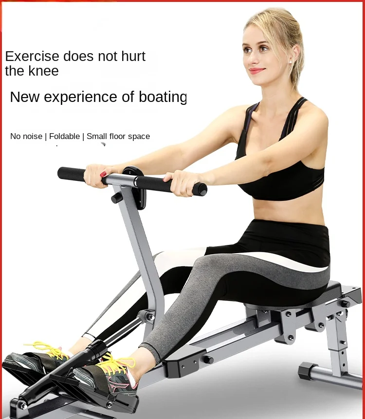 Foldable Hydraulic Water Resistance Rowing Machine Simple Rowing Machine Indoor Home Small Fitness Equipment