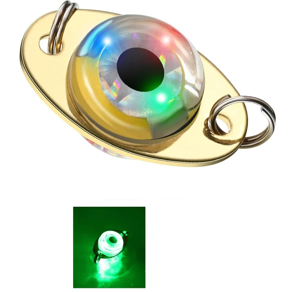 مقاوم للماء مصباح الصيد تحت الماء الإلكترونية مضيئة حجم صغير الصيد الطعم ضوء LED وامض المعادن العين على شكل مضيئة إغراء #1