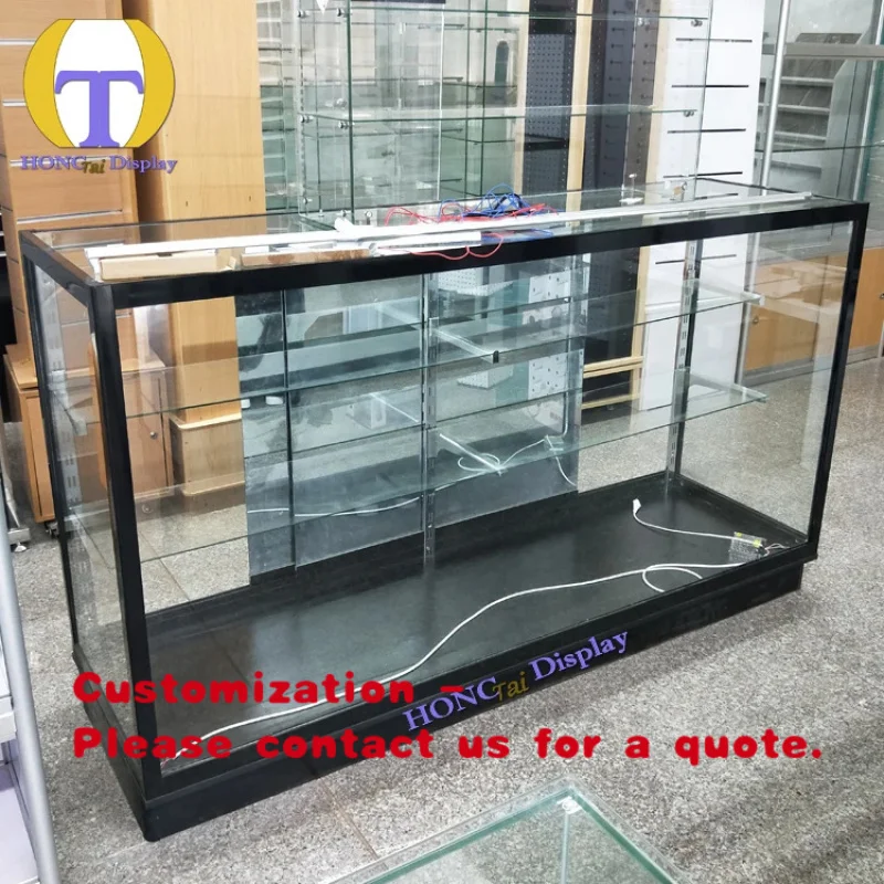 custom.Customized Glass Show Cases Hot Sale Wooden Base Smoke Display Showcase