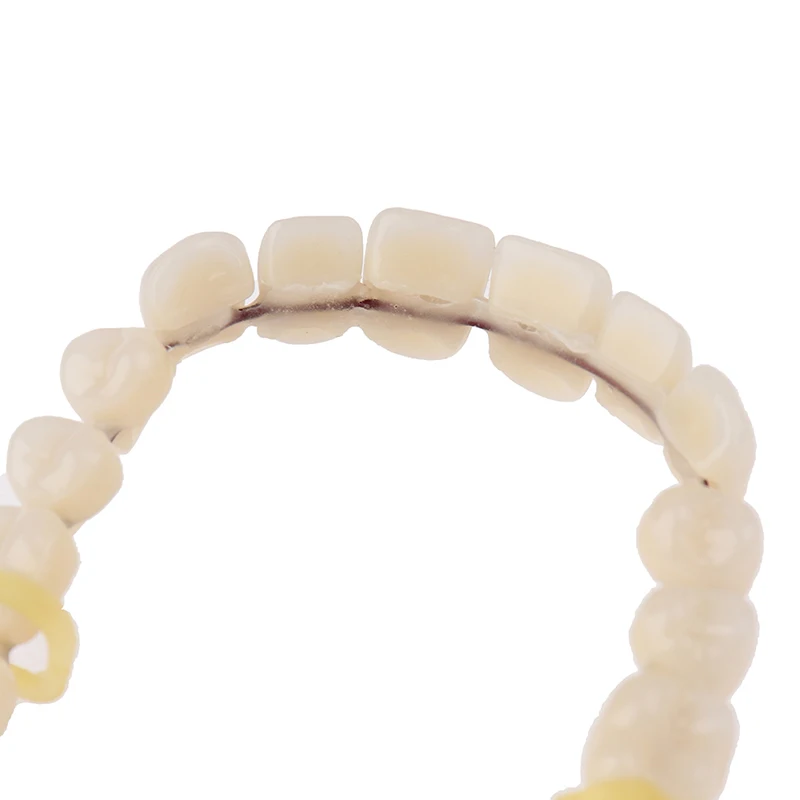 28-teiliges Set Kunstharz-Zahnersatz für Ober- und Unterkiefer, A2-Farbe, Konturierte Künstliche Zähne, Dental-DIY-Zahnersatz-Werkzeug – Detail 11