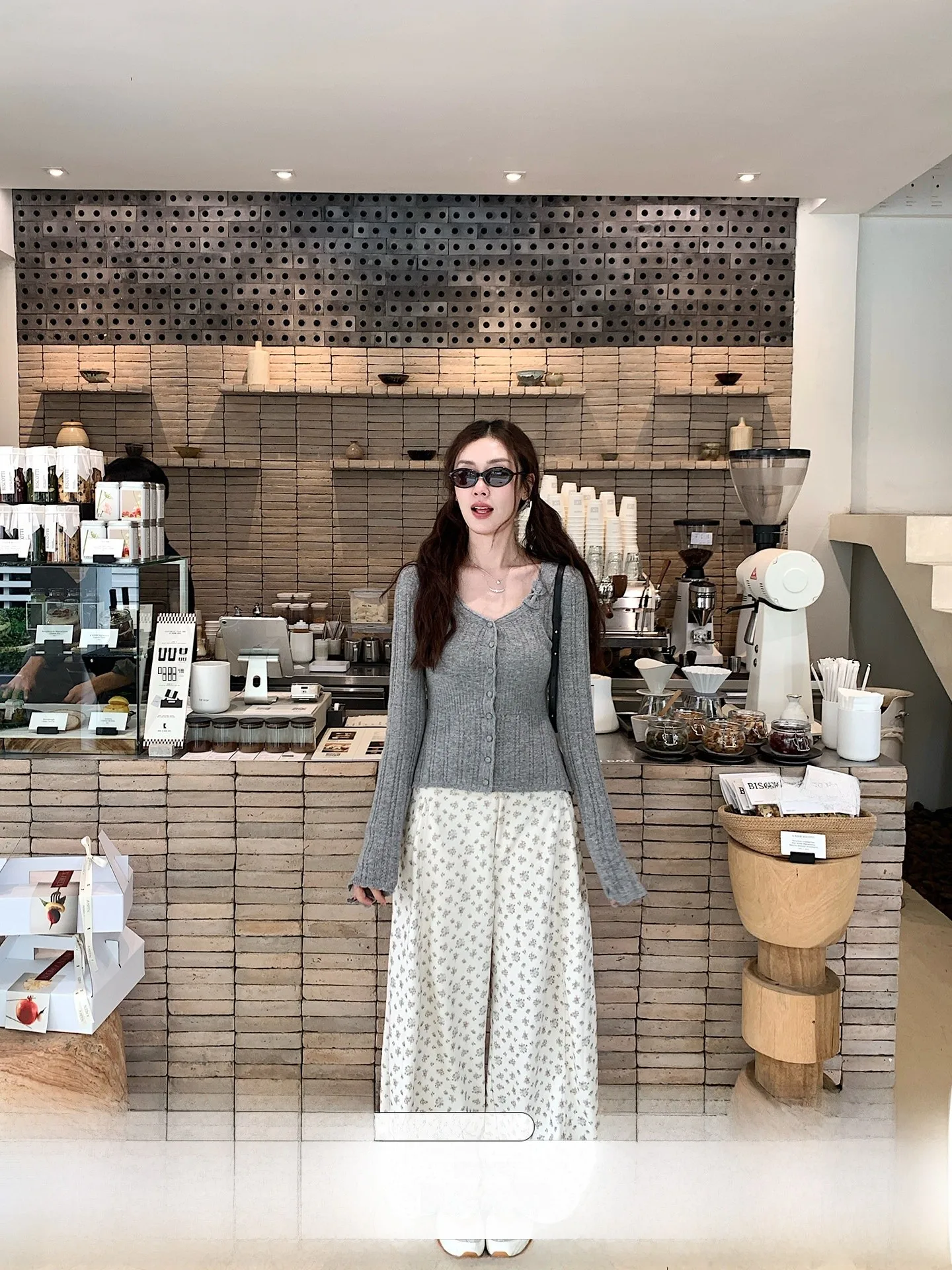 

Retro Floral Print High Waist Wide Leg Casual Pants Women's Spring Faion Artistic Sle Floor Length Knife Trousers